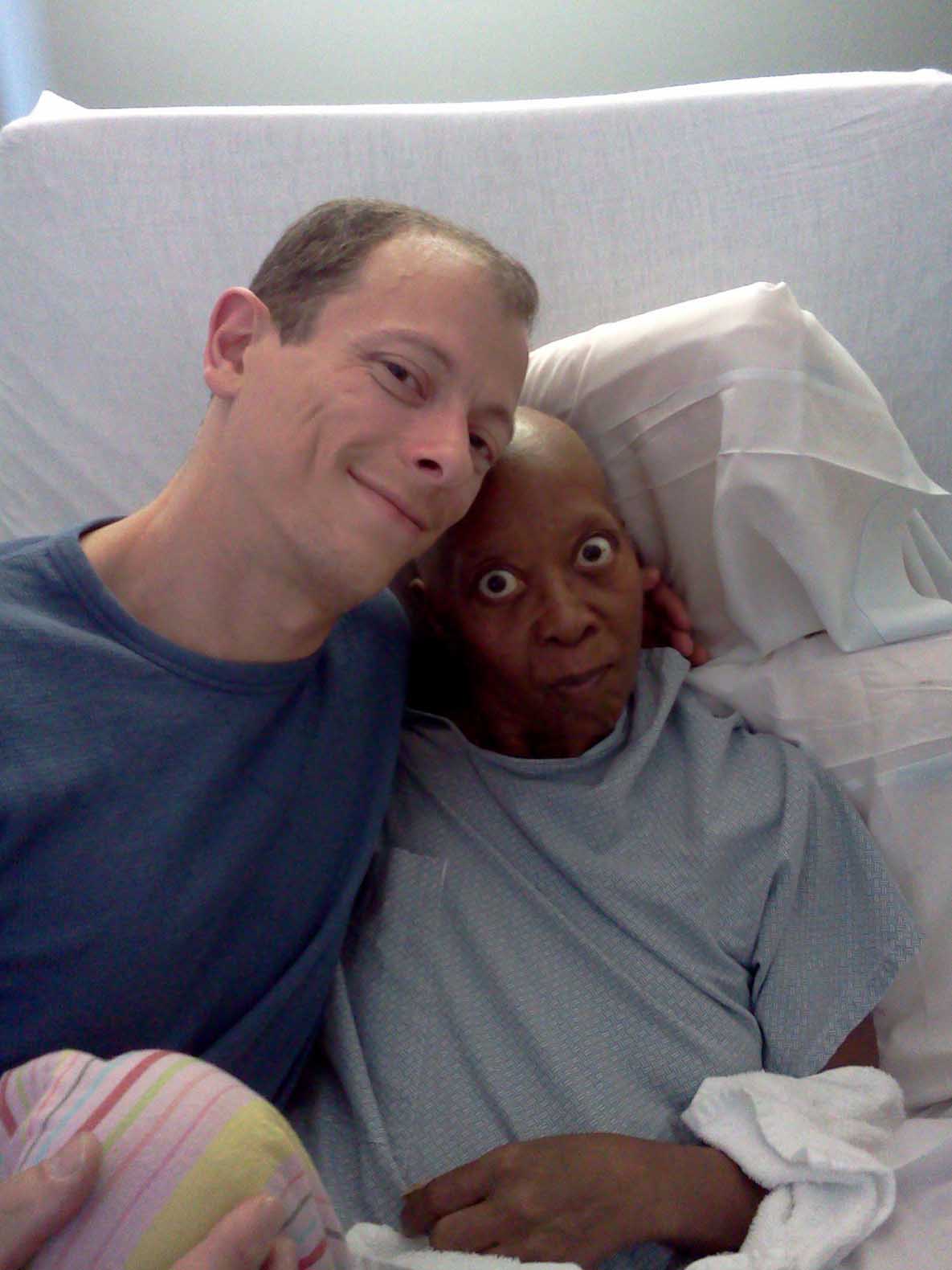 Rob with Arlinda at Eden Medical Center